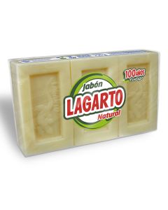 Jabon limpieza natural 3 pz 200gr lagarto