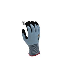 Guante anti-corte m08 tactil juba fibra k-rock®/nitrilo me azul celeste/negro