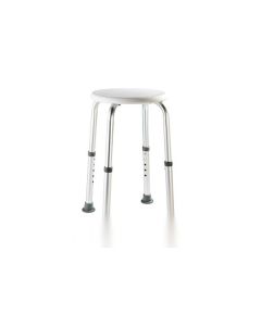 Taburete baño hasta 120kg wenko aluminio/plastico blanco secura reg.alt 1792921