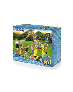 Juego piscina 142x104x198cm rociador bestway plastico jumbo giraffe 52384