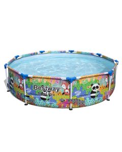 Piscina pared pvc 274x66cm depuradora cartucho bestway poliester/pvc steel pro animales circular 5612f
