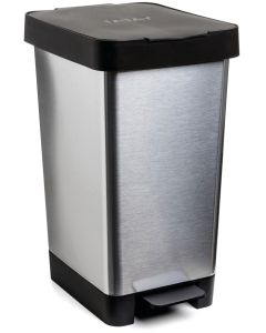 Cubo con pedal smart reciclaje 25l gris metalizado tatay