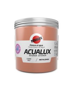 Pintura manualidades al agua satinada metalizada cobre acualux titan 250 ml