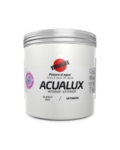 Pintura manualidades al agua satinada blanco acualux titan 250 ml