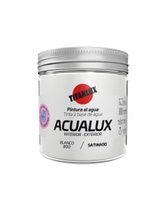 Pintura manualidades al agua satinada blanco acualux titan 75 ml
