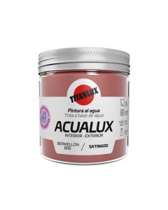 Pintura manualidades al agua satinada bermellon acualux titan 75 ml