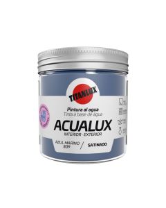 Pintura manualidades al agua satinada azul marino acualux titan 75 ml