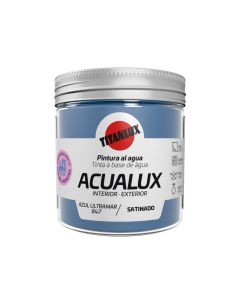 Pintura al agua manualidades acualux satinado 75 ml azul ultramar titanlux