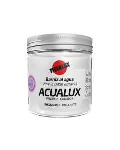 Barniz manualidades al agua incoloro 75 ml brillante titan co