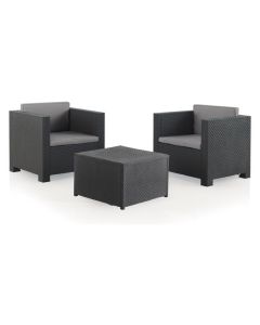 Conjunto ratan resina diva tete a tete antracita shaf