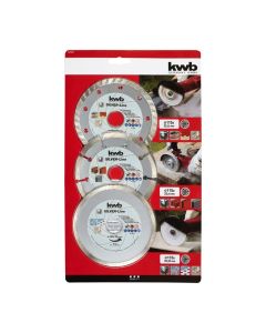 Disco corte laser 115mm/3ud diamante kwb