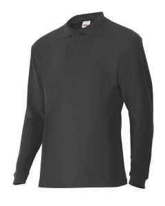 Polo trabajo s manga larga velilla 60%algodon 40%poliester me negro