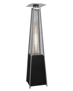 Estufa gas 2250 mm exterior natuur chapa acero negro piramide nt