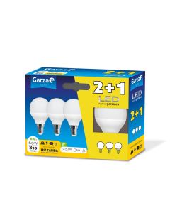 Lampara iluminacion esferica led garza e14 8w 810lm 3000k 3 pz