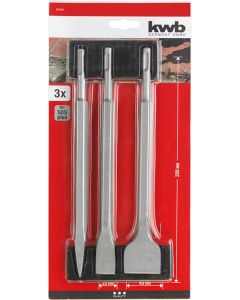 Puntero martillo 250mm sds plus kwb 3 pz