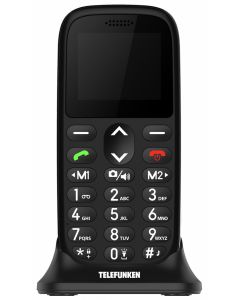 Telefono movil gsm 5g 12,3x8,4x7,5cm abs negro telefunken s410