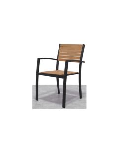 Sillon aluminio madera 57x55x84 cm import