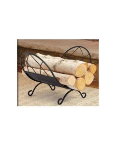 Cesta leña vivahogar hierro forjado negro mate vh