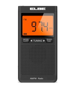 Radio portatil pantalla lcd memoria 40 emisoras sleep - snooze rf-94 elbe 5,50 x