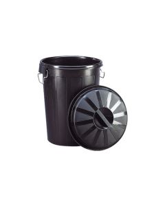 Cubo industrial 95 lt denox polipropileno negro con tapa 23187