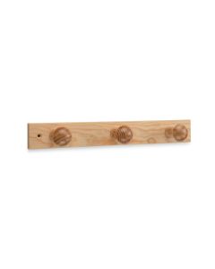 Colgador pared 3 pomos madera natural 3773 inofix