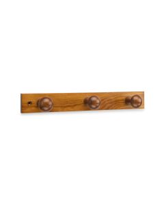 Colgador pared 3 pomos madera miel 3773 inofix