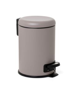 Cubo baño 3lt cubeta extraible acero taupe nordic tatay