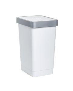 Cubo reciclaje 25 lt tapa basculante tatay polipropileno blanco smart 1105000