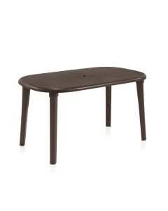 Mesa resina cancun wengue 140x80 cm shaf