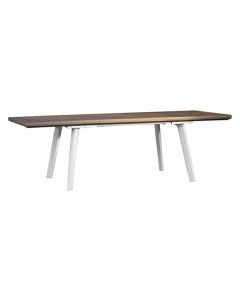 Mesa resina harmony extensible 160-240 x 100 cm blanco/capuchino keter
