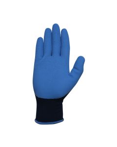 Guante jardineria s07 palma latex juba nylon/latex me azul