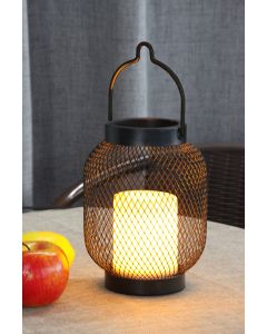 Vela exterior 14,5 x 19cm solar luceco metal y plastico negro legscm19-01 efecto