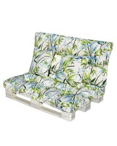 Cojin palet 120x80x20cm+120x50x20cm ht tex/imperm jardin 4 p