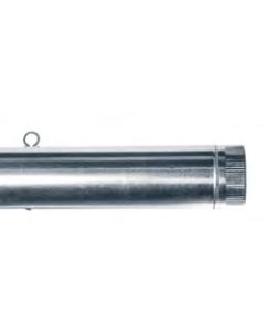 Tubo estufa con llave acero galvanizado ø90 mm exojo