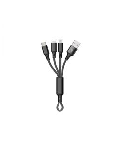 Cable lighthing tipo c 2a 16cm 18,8x10x2cm abs negro myway