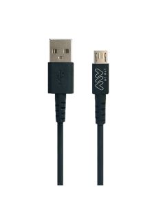 Cable usb micro usb 2a 18,5x5x2cm abs negro myway