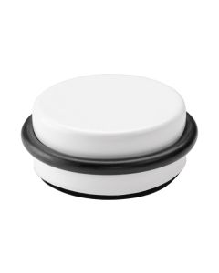 Tope puerta adhesivo plastico-metal blanco inofix