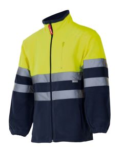 Chaqueta trabajo 2xl forro polar velilla 100%poliester alta visibilidad me amari