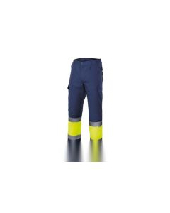 Pantalon trabajo multibolsillo 3xl amarillo fluor/marino velilla