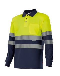 Polo trabajo 2xl manga larga velilla 100%poliester alta visibilidad me amarillo  135869