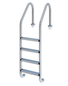 Escalera piscina 4-peldaños qp acero metalico 509084 aisi304 509084