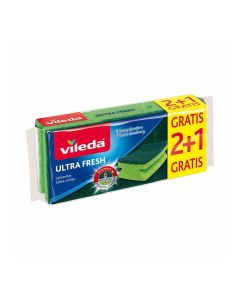 Estropajo limpieza salvauñas vileda verde ultrafresh 2+1 77665