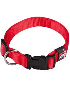 Collar mascota ancho 2cm uso 35 a 42cm arppe nylon rojo basic 2240013501