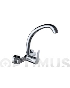 Grifo de cocina monomando pared caño alto serie go! clever