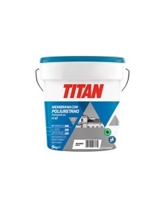 Pintura antigoteras membrana poliuretano semi-mate exterior blanco titan 5 kg