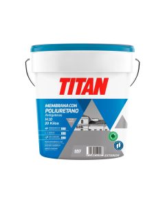 Pintura antigoteras membrana poliuretano semi-mate exterior gris titan 20 kg