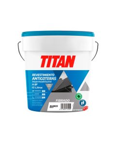 Pintura antigoteras acrilica con fibras semi-mate exterior blanco titan 15 lt