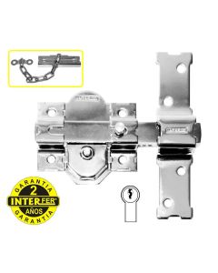Cerrojo sobreponer 31 cromado gama v 86mm bombillo 70mm acero interfer