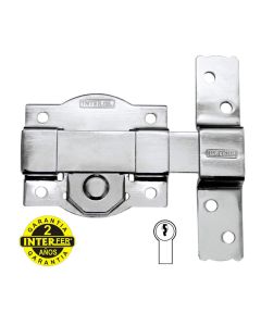 Cerrojo sobreponer 30 u-izq. 86mm bombillo 45mm izquierda acero interfer