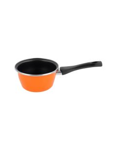 Cazo cocina 16cm antiadherente todas cocinas hierro esmaltado naranja valencia m